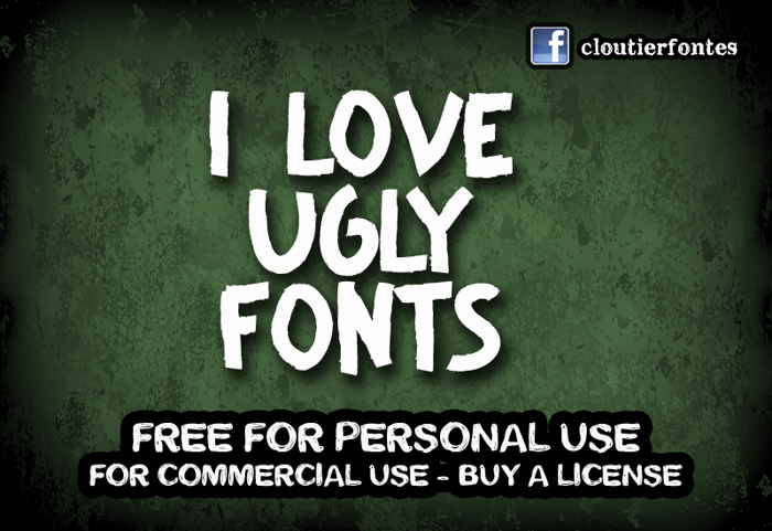 CF I Love Ugly Fonts poster