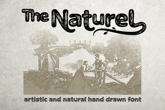 The Naturel Txt Font poster