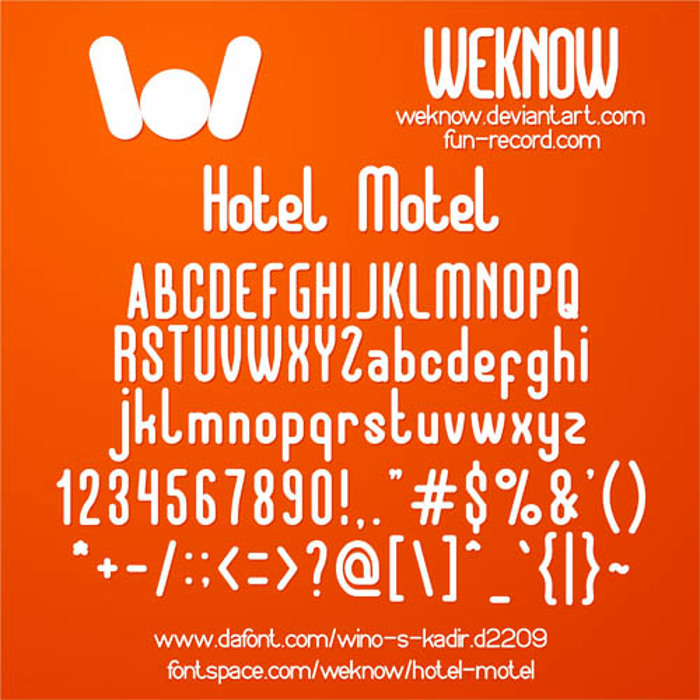 Hotel Motel Font poster