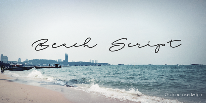 Beach Script Font poster