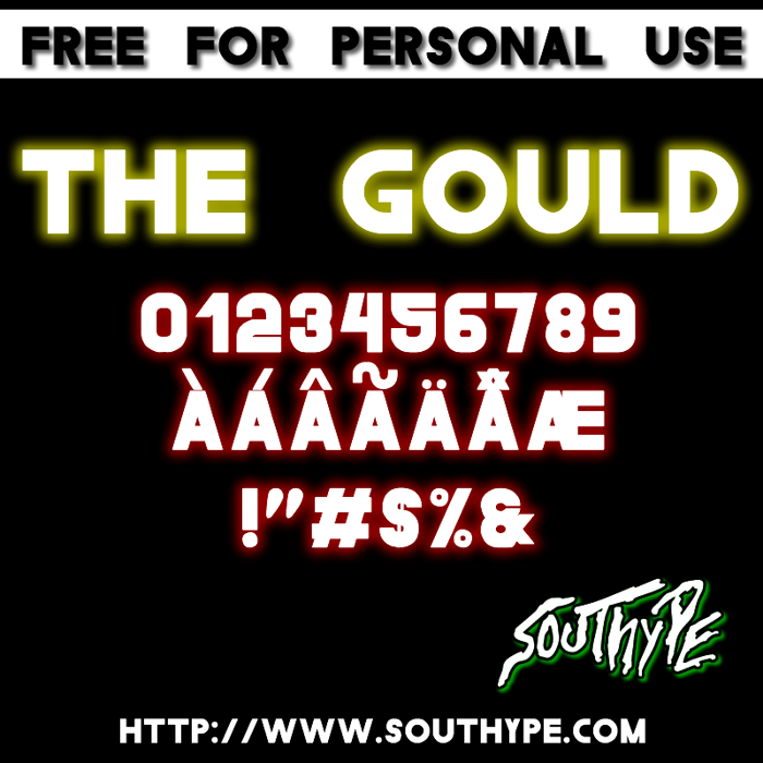 The Gould St Font poster