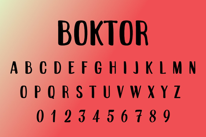 Boktor Font poster