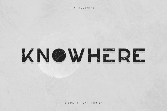 KNOWHERE - DISPLAY FONT poster