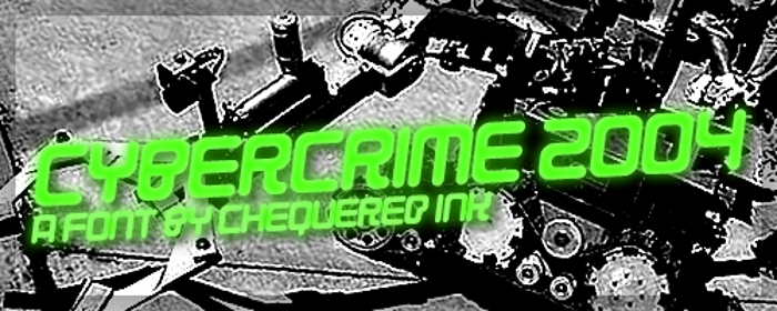 Cybercrime 2004 Font poster