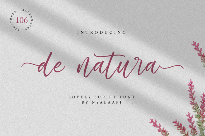 de natura Font poster
