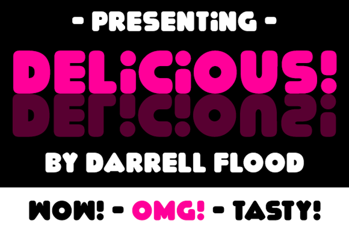 Delicious Font poster