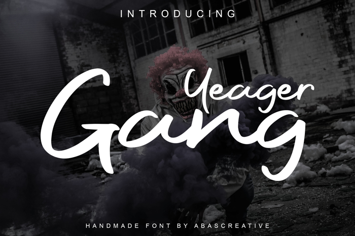 Yeager Gang Font poster