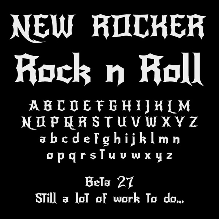 NewRocker Font poster