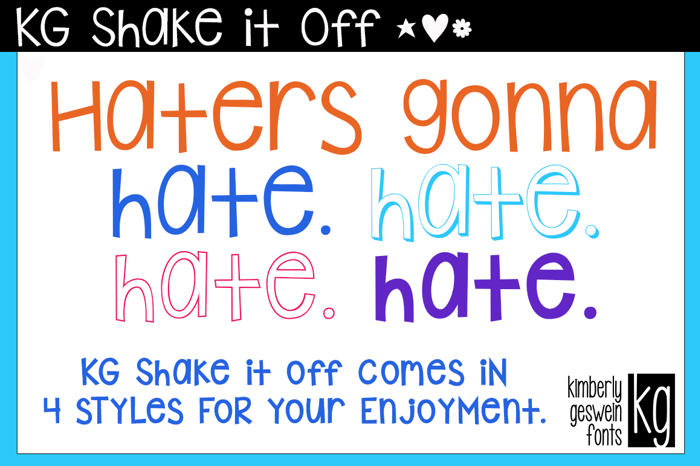 KG Shake it Off Font