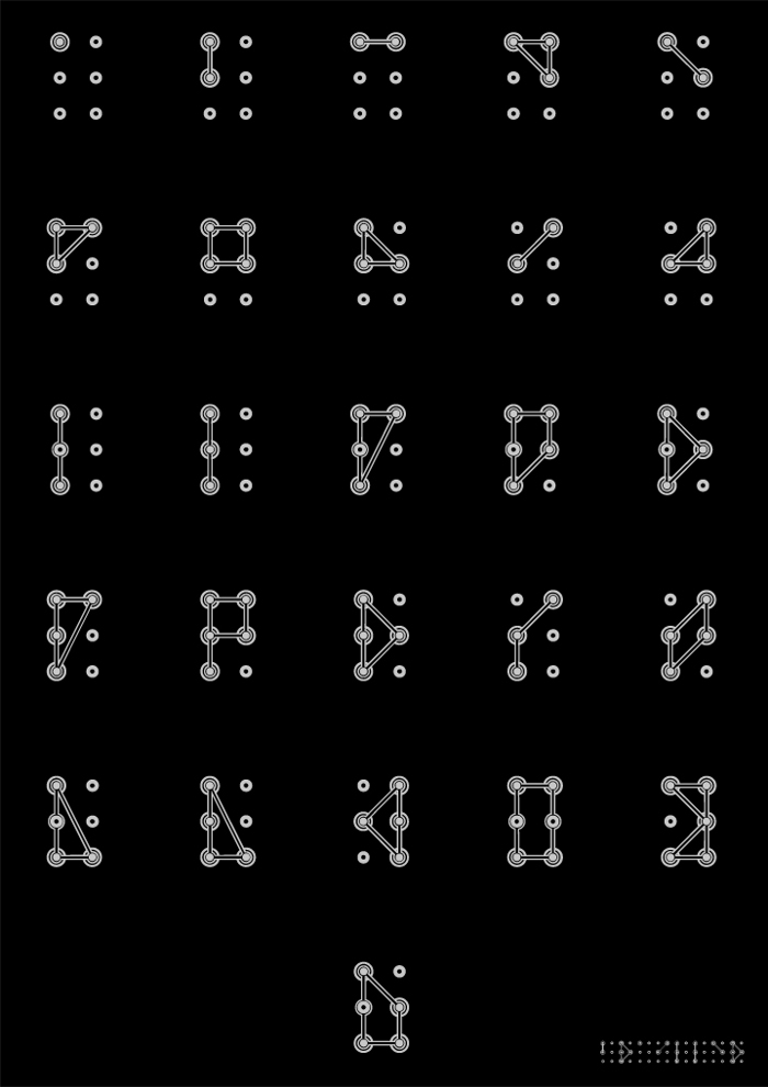 brailler Font poster