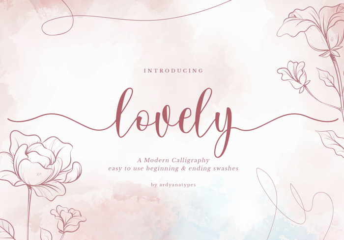 Lovely Script Font poster