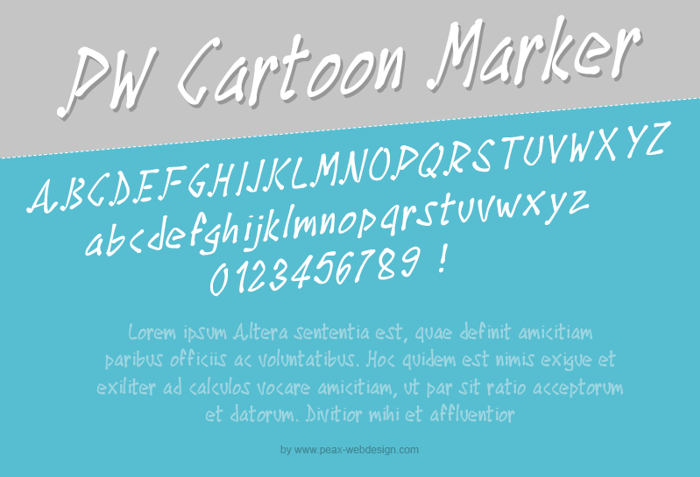 PWCartoonMarker Font