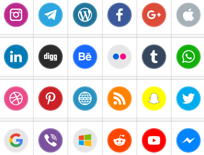 Icons Social Media 10 Font poster
