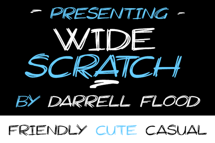 Widescratch Font poster