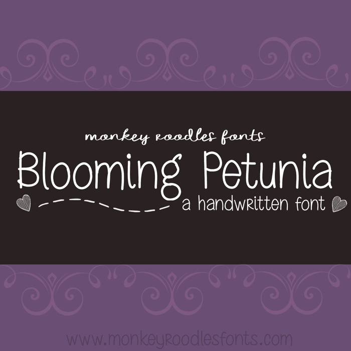MRF Blooming Petunia Font poster
