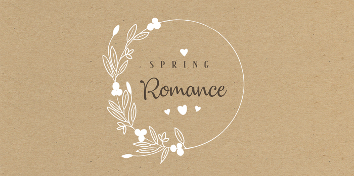 Spring Romance Font poster