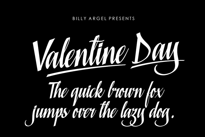 Valentine Day Font poster