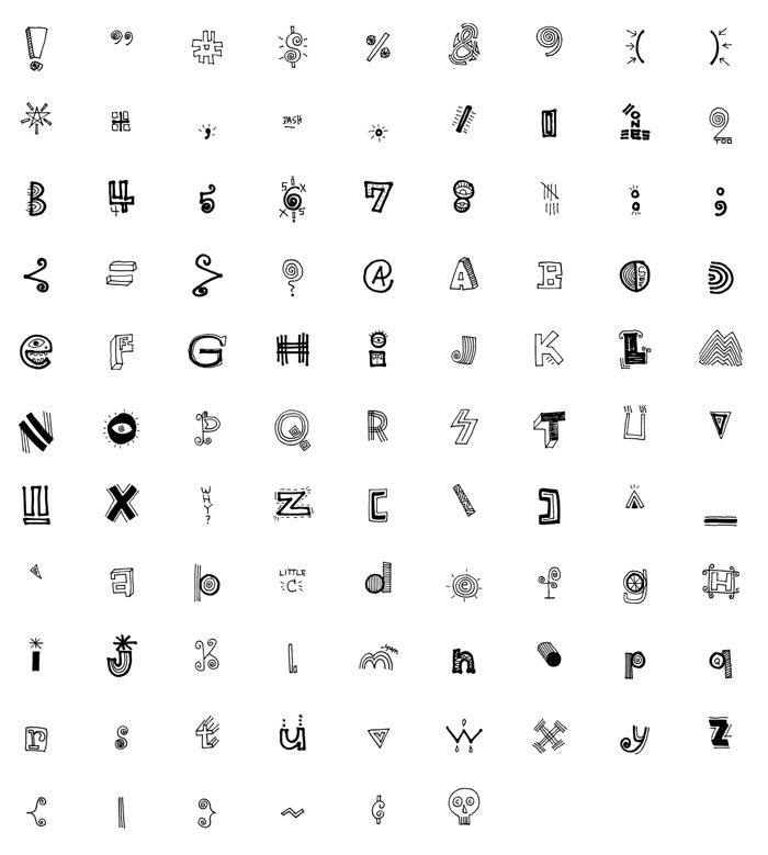 High School Notebook Font poster