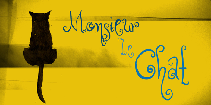 DK Monsieur Le Chat Font poster