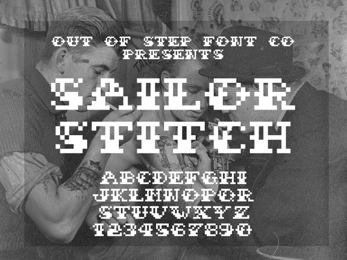 Sailor Stitch Font poster