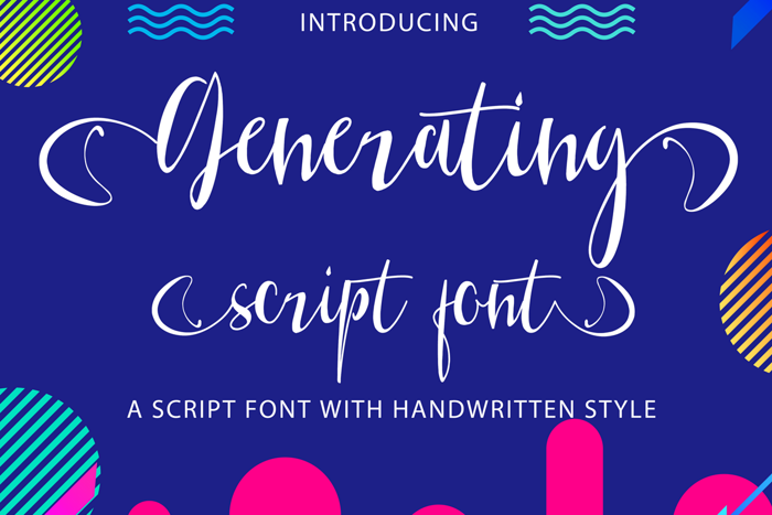 Generating Script Font poster