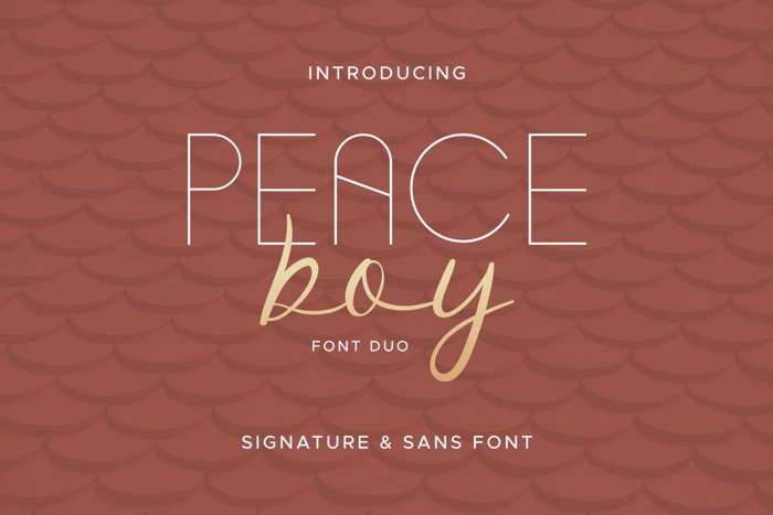 Peace Boy Font poster