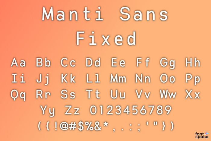 Manti Sans Fixed poster