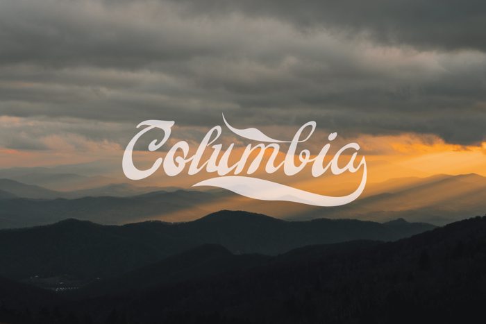 Columbia Font poster
