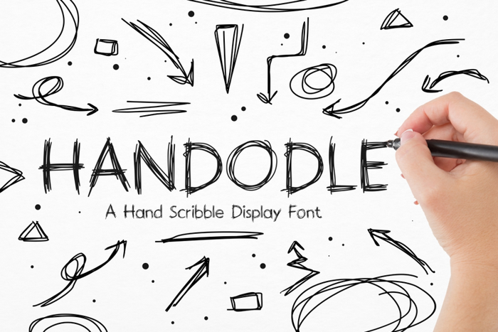 Handodle Font poster