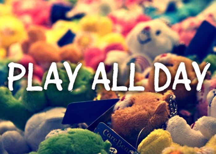 Play all day poster