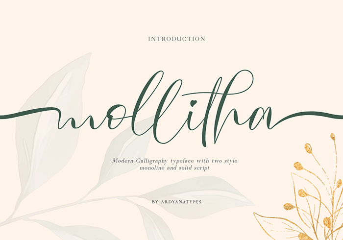 Mollitha Font poster