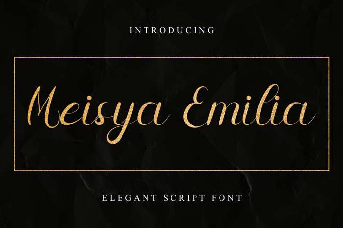 Meisya Emilia Font poster