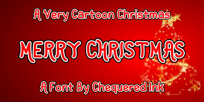 A Very Cartoon Christmas Font poster