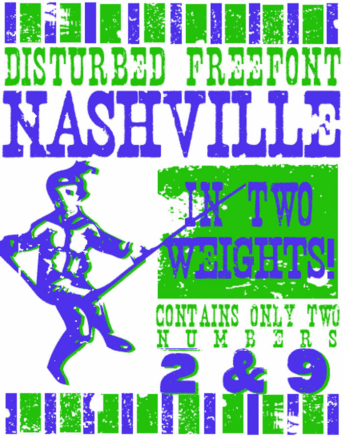 Nashville Font poster