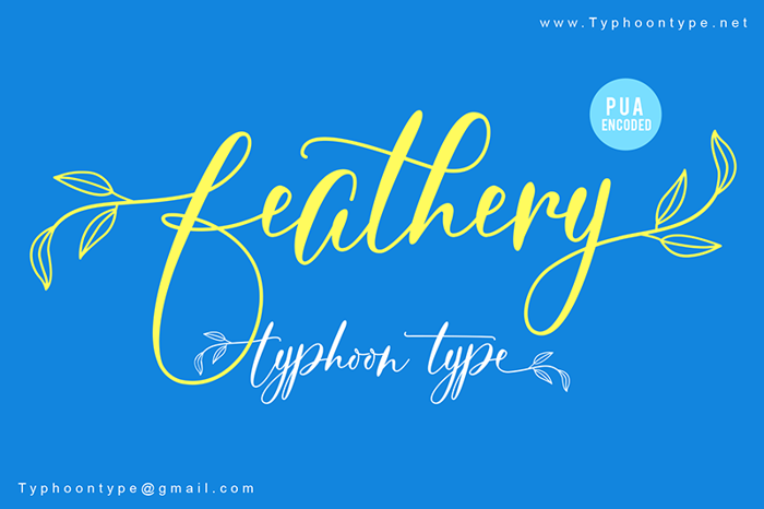 Feathery - Font poster