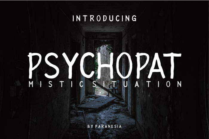 PSYCHOPAT Font poster