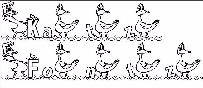 KG DUCKS2 Font poster