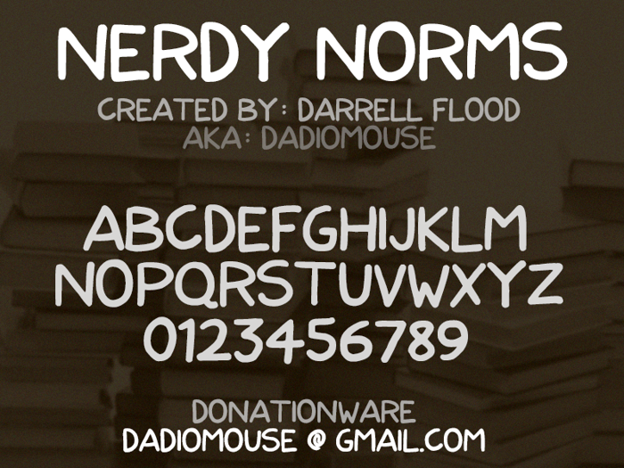 Nerdy Norms Font poster