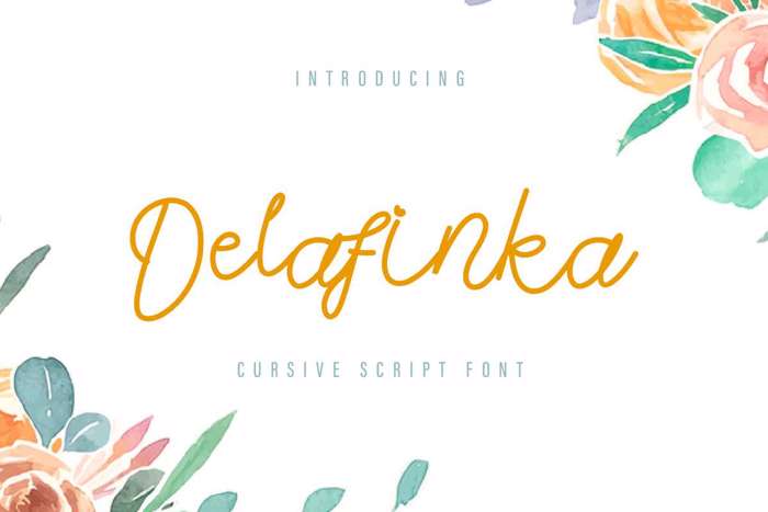 Delafinka Font poster