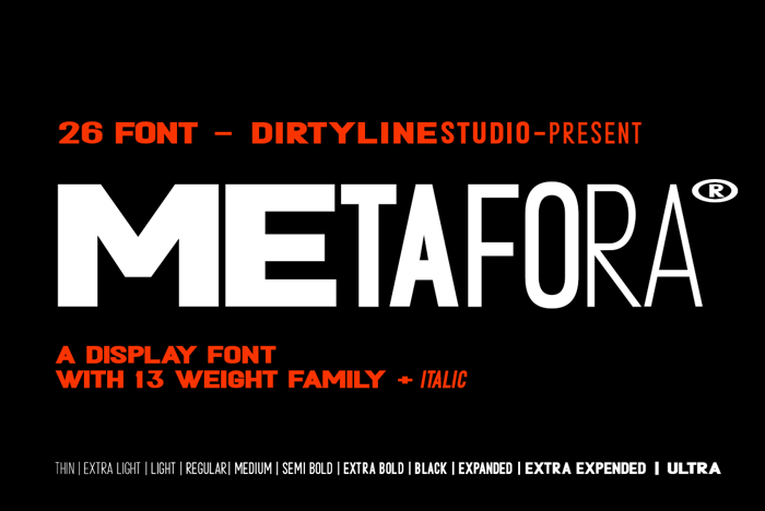 METAFORA Font poster