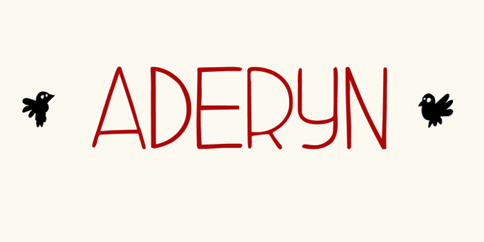 DK Aderyn Font poster