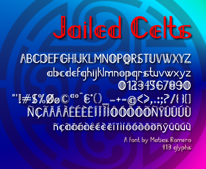 Jailed Celts Font poster