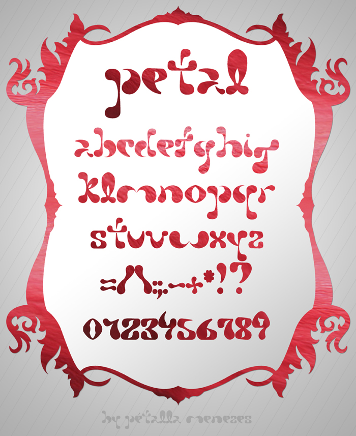 Petal Font poster