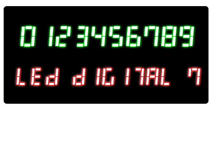 LED Digital 7 Font poster