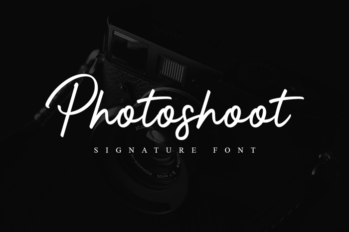 Photoshoot Font poster