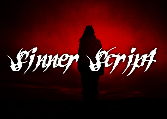 Sinner Script Font poster