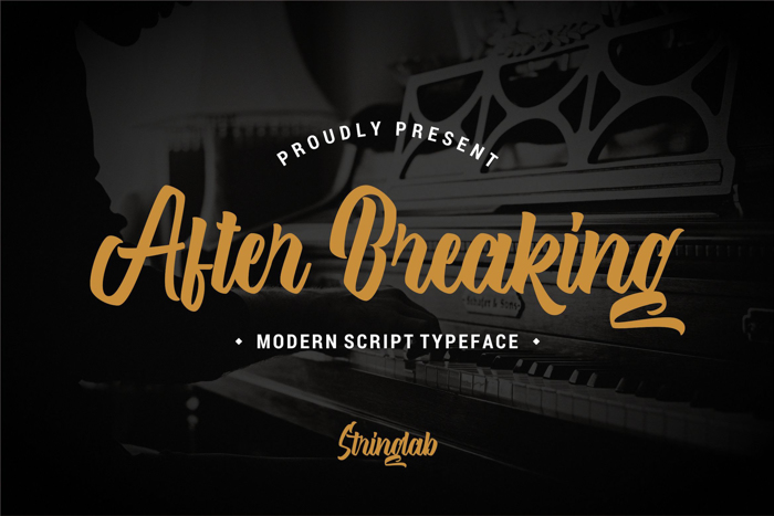 After Breaking Font poster