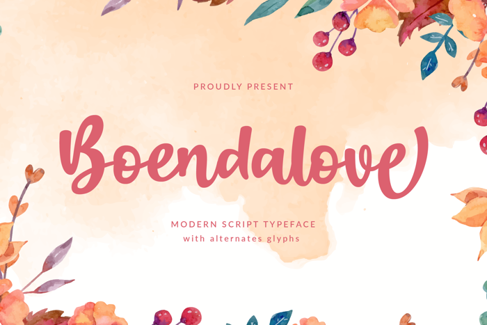 Boendalove Font poster