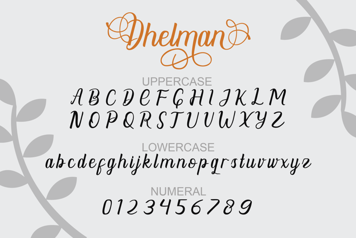 Dhelman Font poster