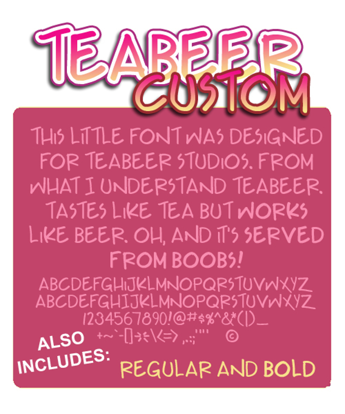 Teabeer Custom Font poster